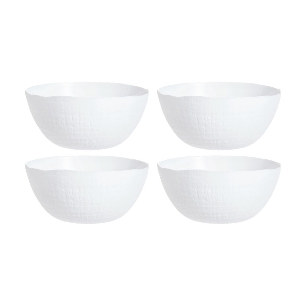 2x 2pc Luminarc Ammonite Serving Bowl 23x10.5cm Serveware Opal Glass White