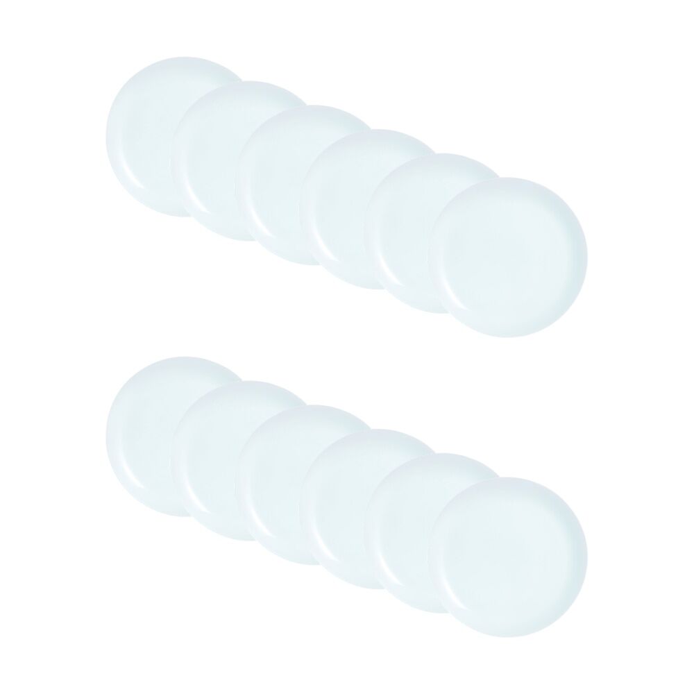 2x 6pc Luminarc Diwali Dinner Plate 25x25x1.7cm Serveware Opal Glass White