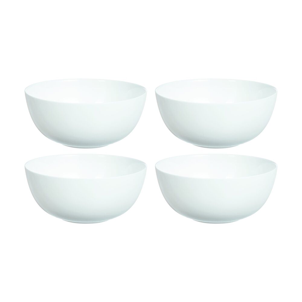 2x 2pc Luminarc Diwali Serving Bowl 21x21x9.3cm Serveware Opal Glass White