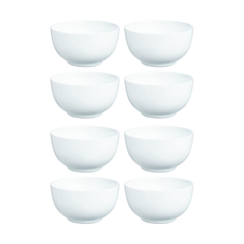 2x 4pc Luminarc Diwali Cereal Bowl 14.x14x8cm Serveware Opal Glass White