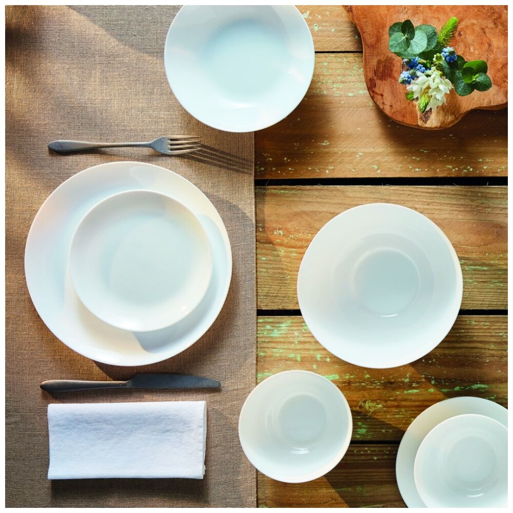2x 4pc Luminarc Diwali Cereal Bowl 14.x14x8cm Serveware Opal Glass White