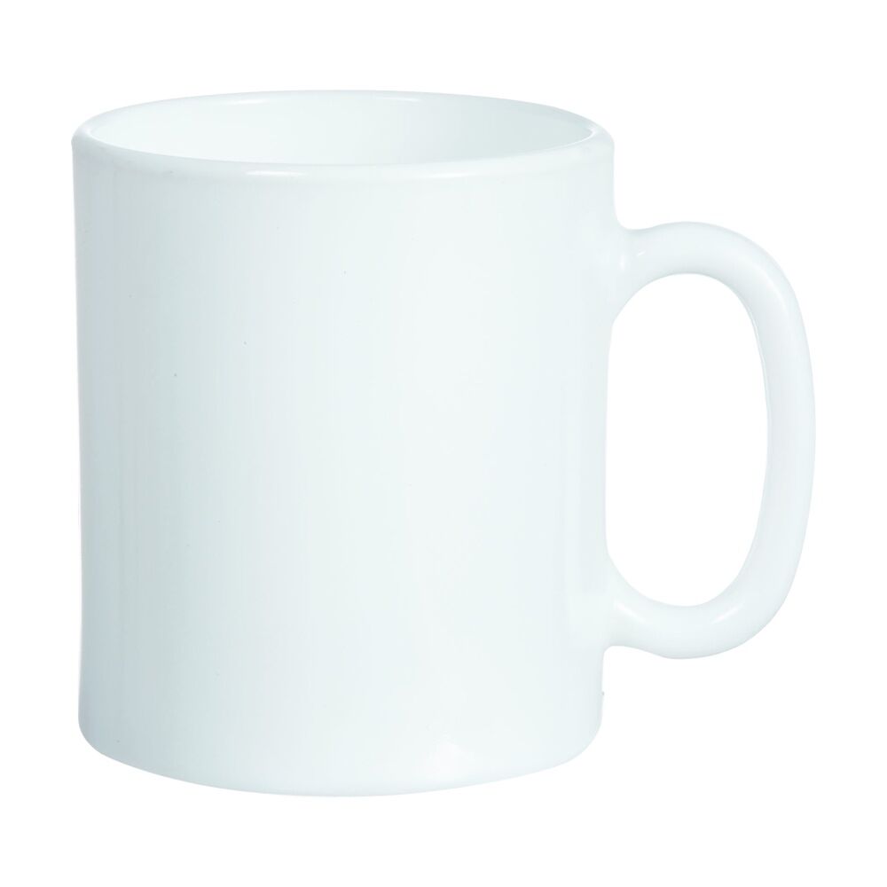 2x 6pc Luminarc Evolution Mugs 8x8x9cm Drinkware Opal Glass White