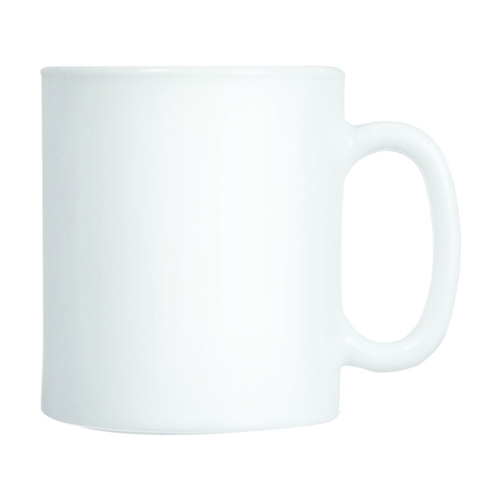 2x 6pc Luminarc Evolution Mugs 8x8x9cm Drinkware Opal Glass White