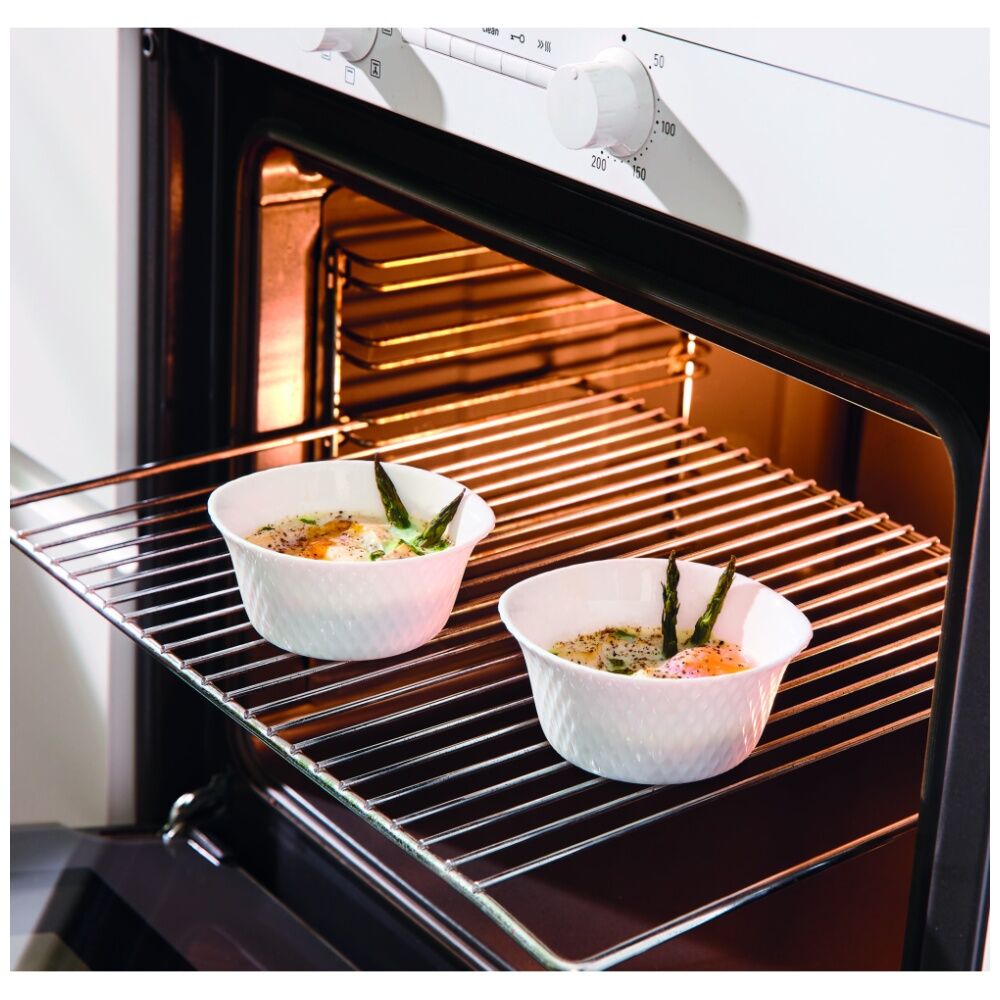 2x 6pc Luminarc Smart Wavy Baking Ramekins 12x5cm Bakeware Opal Glass White