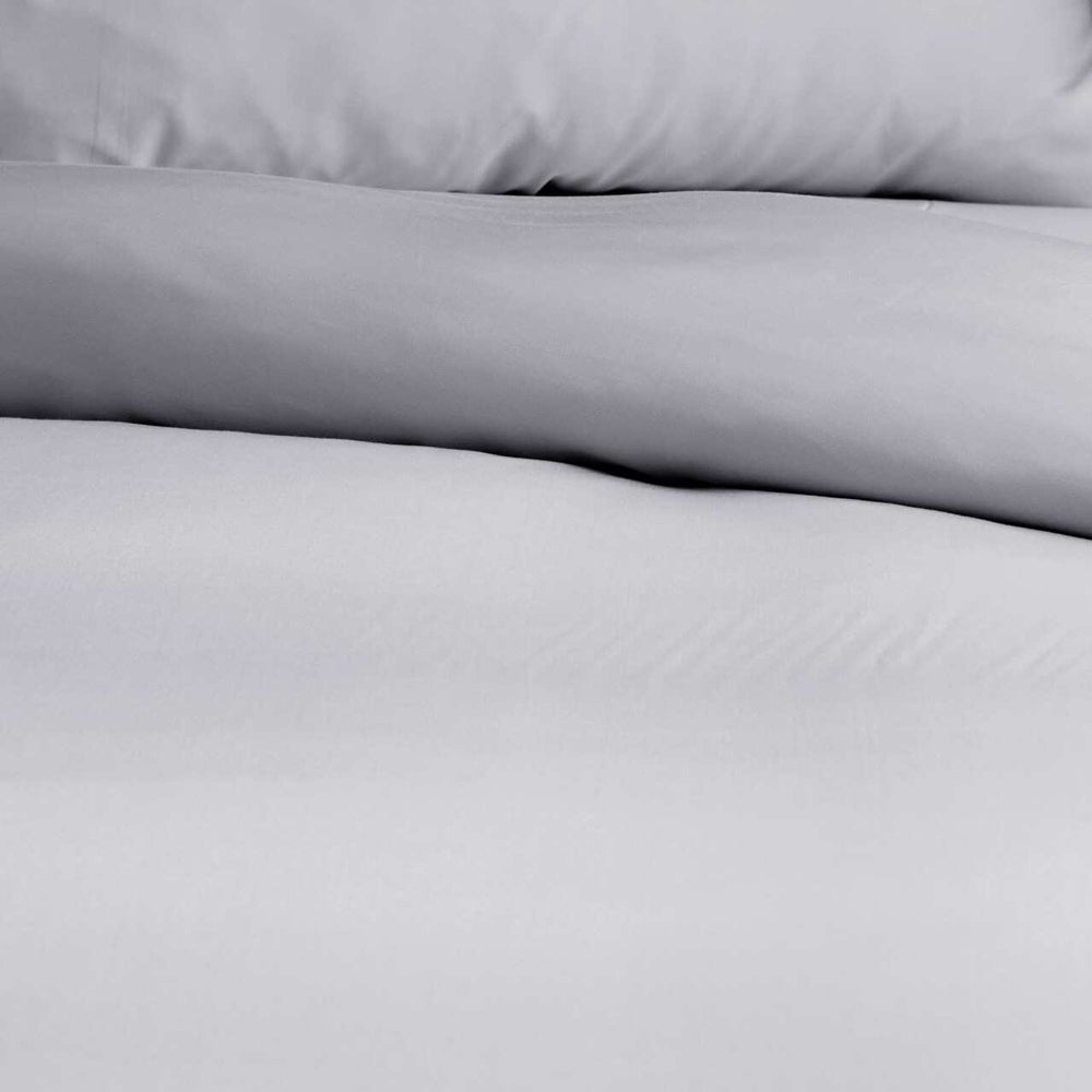 Canningvale Size Lustro Bamboo Quilt Cover Set Perla Silver