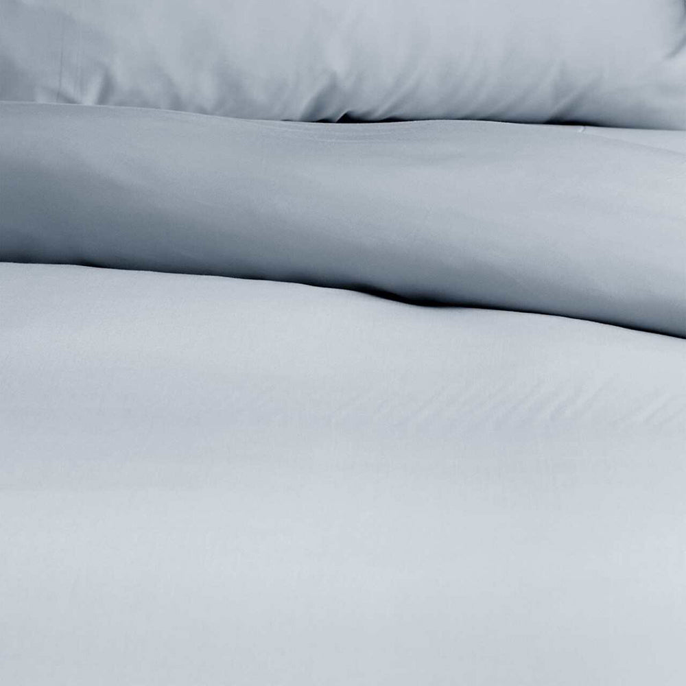 Canningvale Size Lustro Bamboo Quilt Cover Set Ice Blue