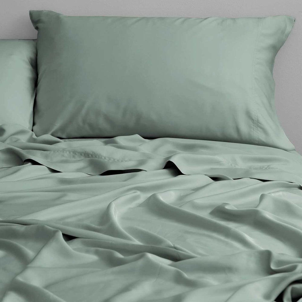 Canningvale Size Luxury Lustro Bamboo Bed Sheet Set Moss