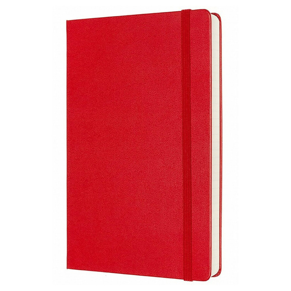 Moleskine Classic Hardcover Notebook Expanded Ruled Scarlet Red Large