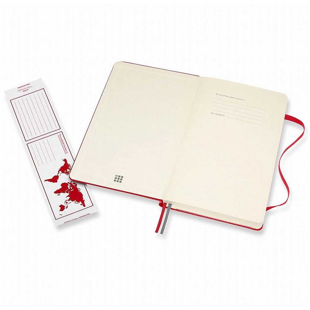 Moleskine Classic Hardcover Notebook Expanded Ruled Scarlet Red Large