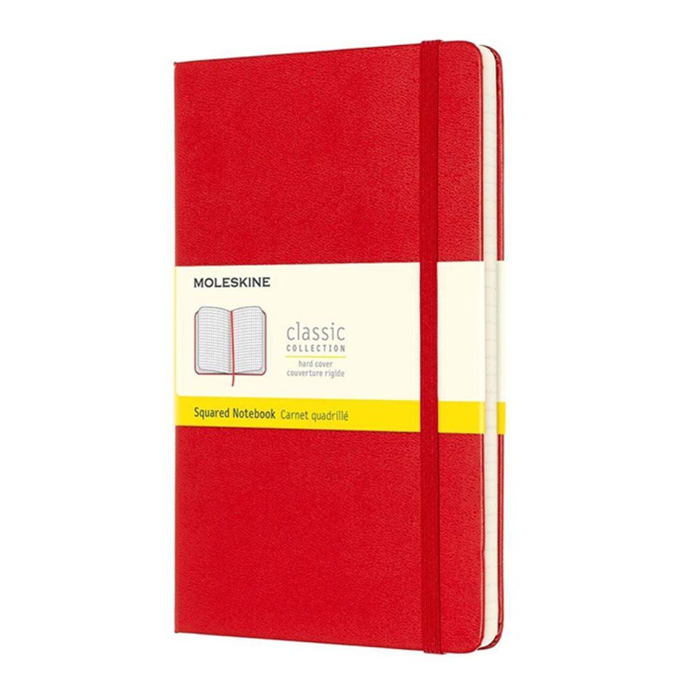 Moleskine Classic Hardcover Notebook Grid Scarlet Red Large