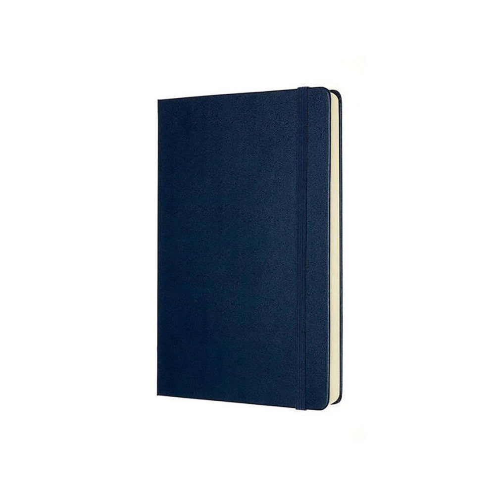 Moleskine Classic Hardcover Notebook Expanded Plain Sapphire Blue Large