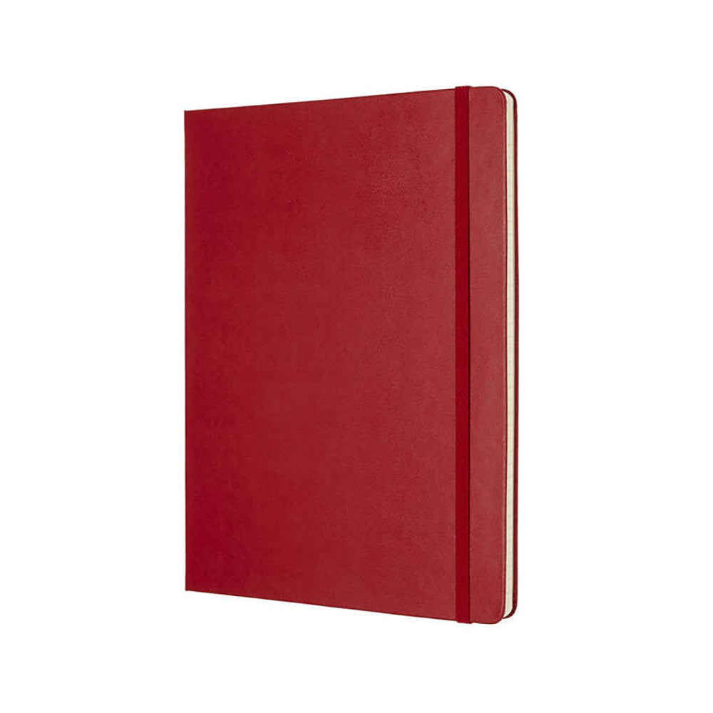 Moleskine Classic Hardcover Notebook Plain Scarlet Red XL