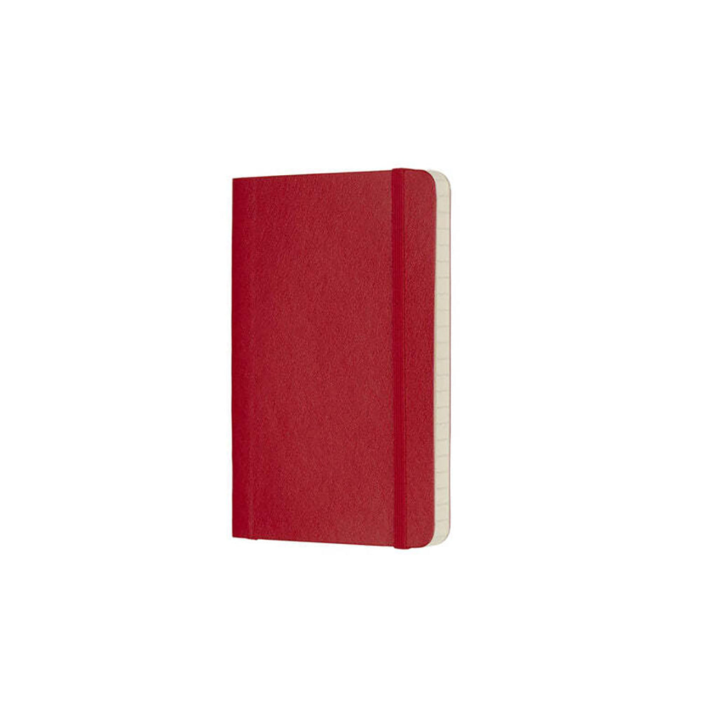 Moleskine Classic Soft Cover Notebook Plain Scarlet Red Pocket