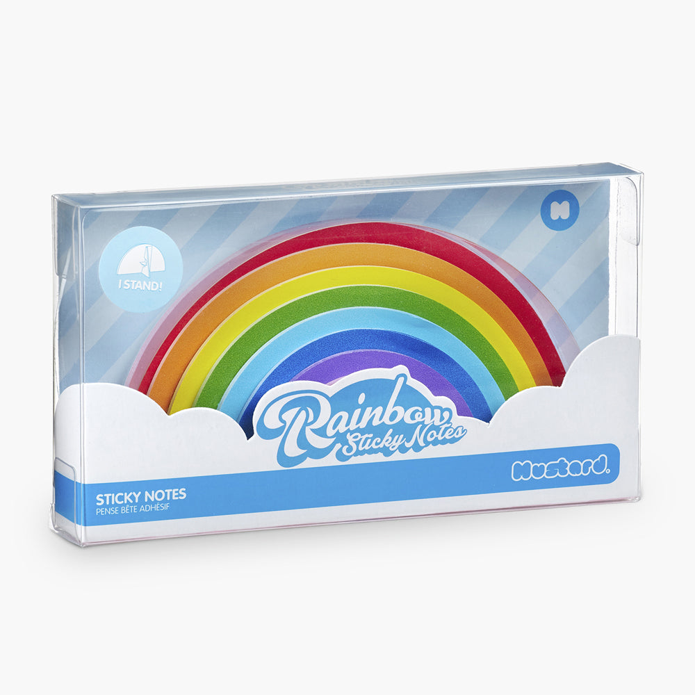 300pc Mustard Rainbow Sticky Notes Notepad Office/School Writing Stationery