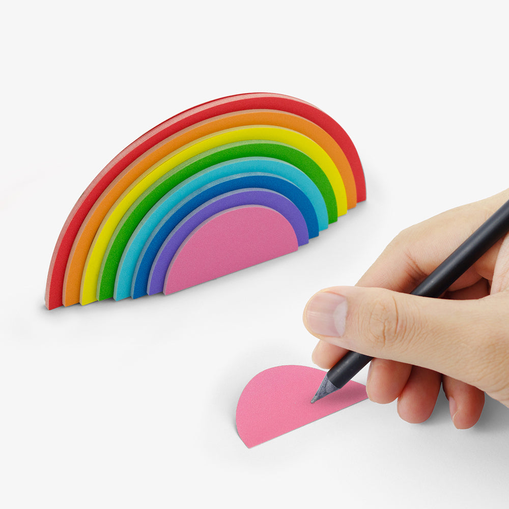 300pc Mustard Rainbow Sticky Notes Notepad Office/School Writing Stationery