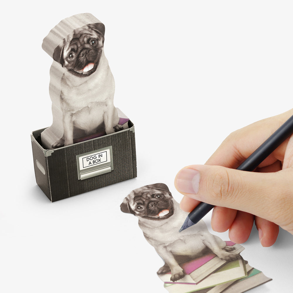 300pc Mustard Dog In A Box Sticky Notes Sheets Stationery
