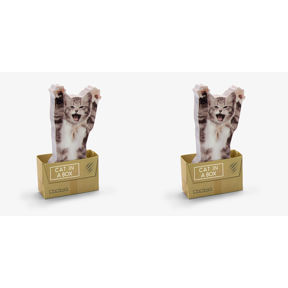 300pc Mustard Cat In A Box Sticky Notes Sheets Stationery
