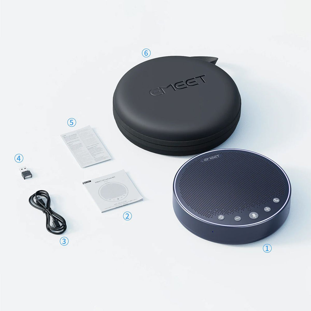 EMEET OfficeCore M3 Zoom-Certified Speakerphone w/ 20-Hour Play Time