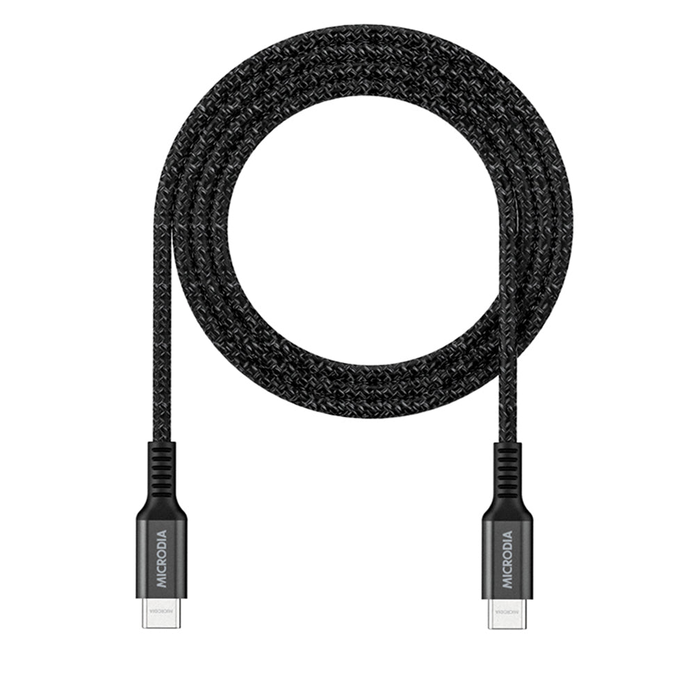 Microdia ExeCable Tweed PD240W USB-C Cable 1.8m Charcoal