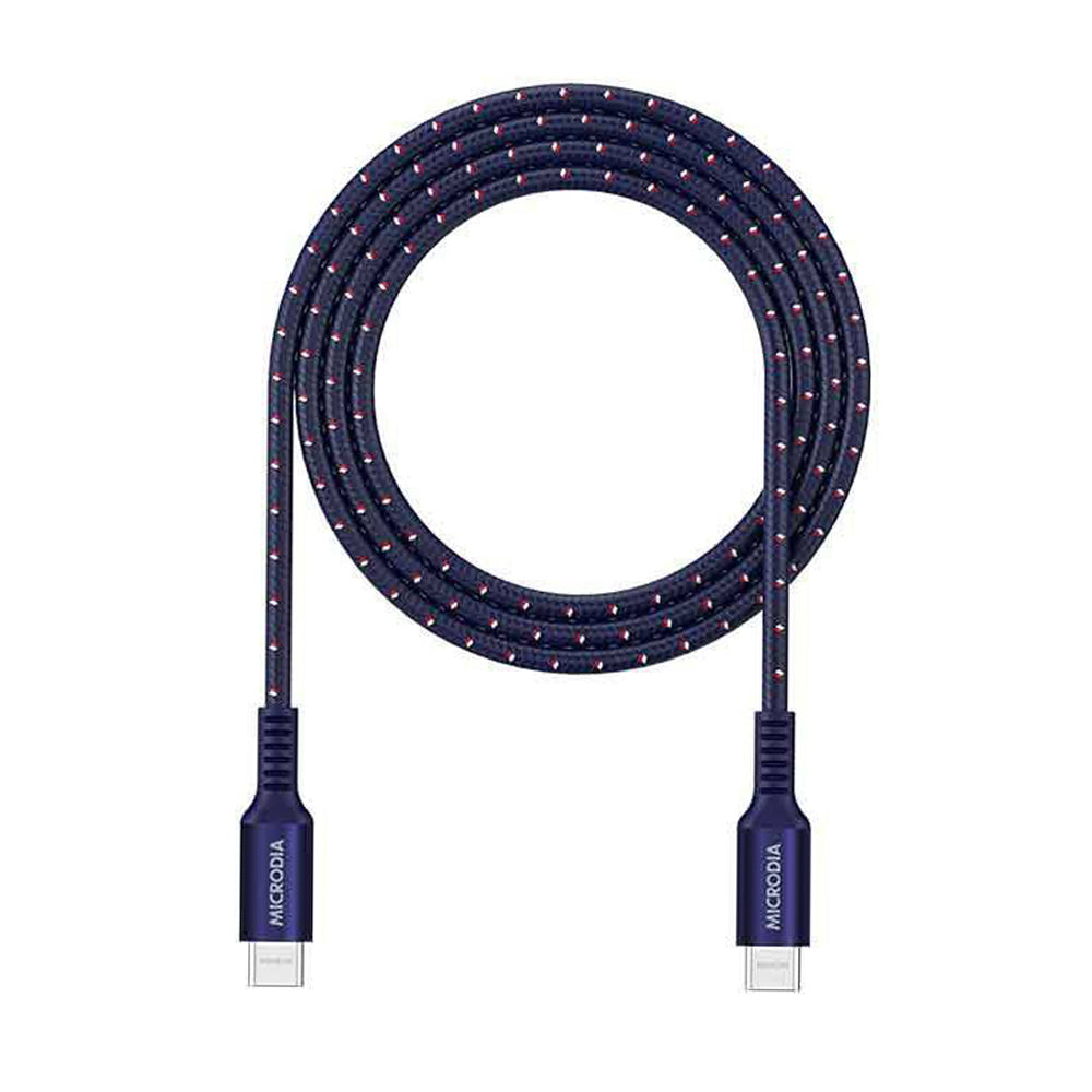 Microdia ExeCable Tweed PD240W USB-C Cable 1.8m Navy