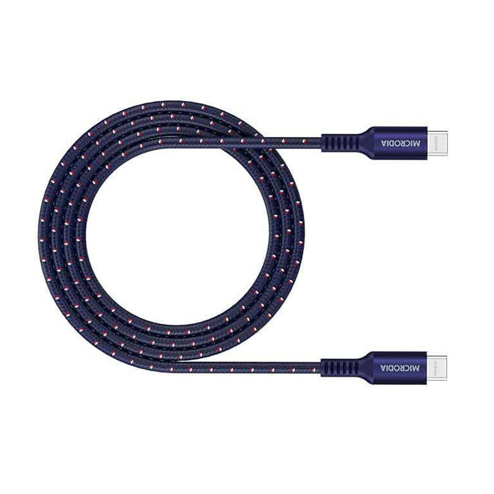 Microdia ExeCable Tweed PD240W USB-C Cable 1.8m Navy