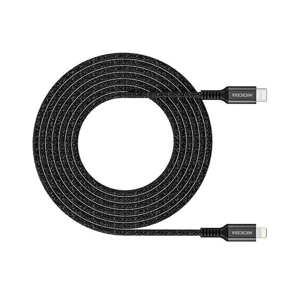 Microdia ExeCable Tweed PD60W USB-C to 8-Pin Cable 1.3m - Charcoal