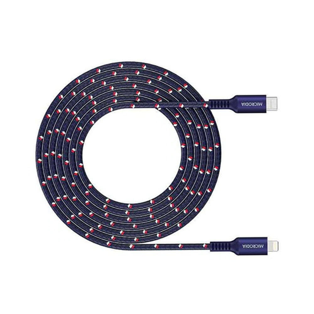 Microdia ExeCable Tweed PD60W USB-C to 8-Pin Cable 1.3m - Navy