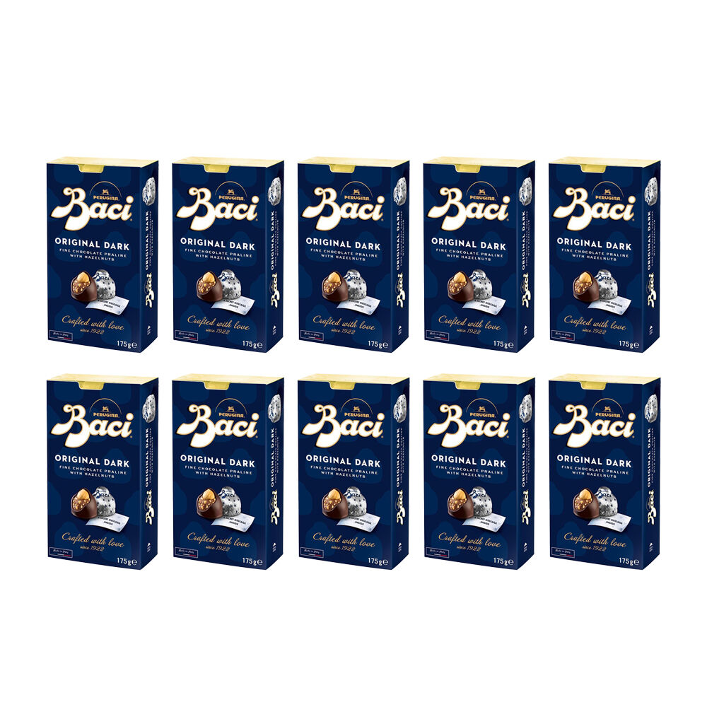 10x 14pc Baci Original Dark Bijou Chocolate Prailines w/ Hazelnuts 175g