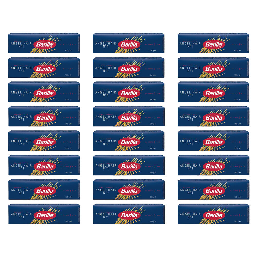 24PK Barilla Angel Hair No.1 Dry Durum Wheat Pasta 500g