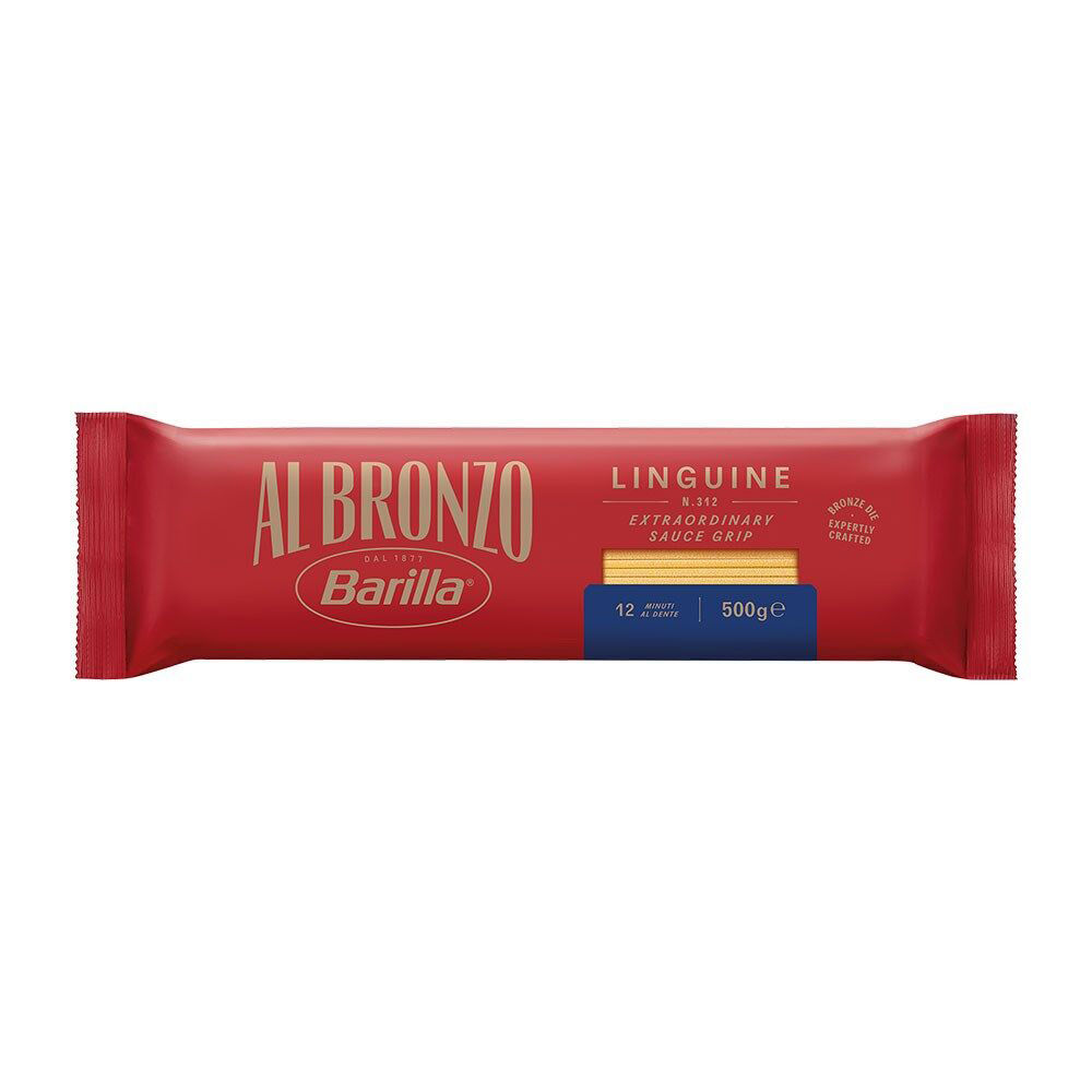 24PK Barilla Al Bronzo Linguine N.312 Dry Durum Wheat Pasta 500g