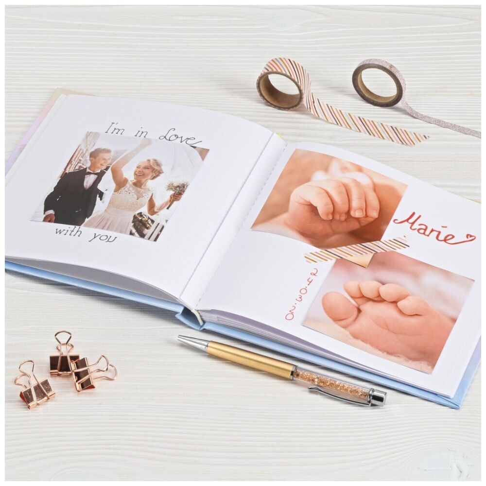 2PK Hama Highway Bookbound Album w/ 30 Pages Holds 15x15cm Photos 18x18cm