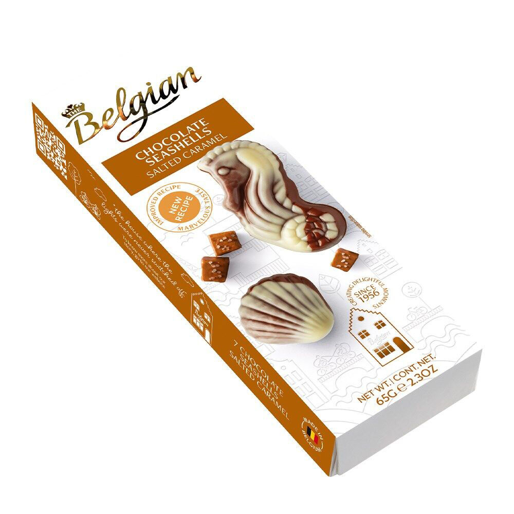10x 7pc The Belgian Salted Caramel/Chocolate Seashells Truffles Gift Pack 65g