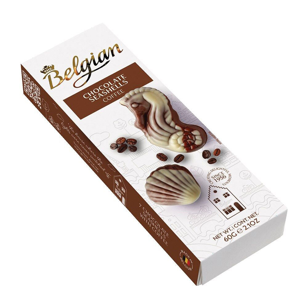 10x 7pc The Belgian Coffee Chocolate Seashells Mixed Truffles Gift Pack 60g