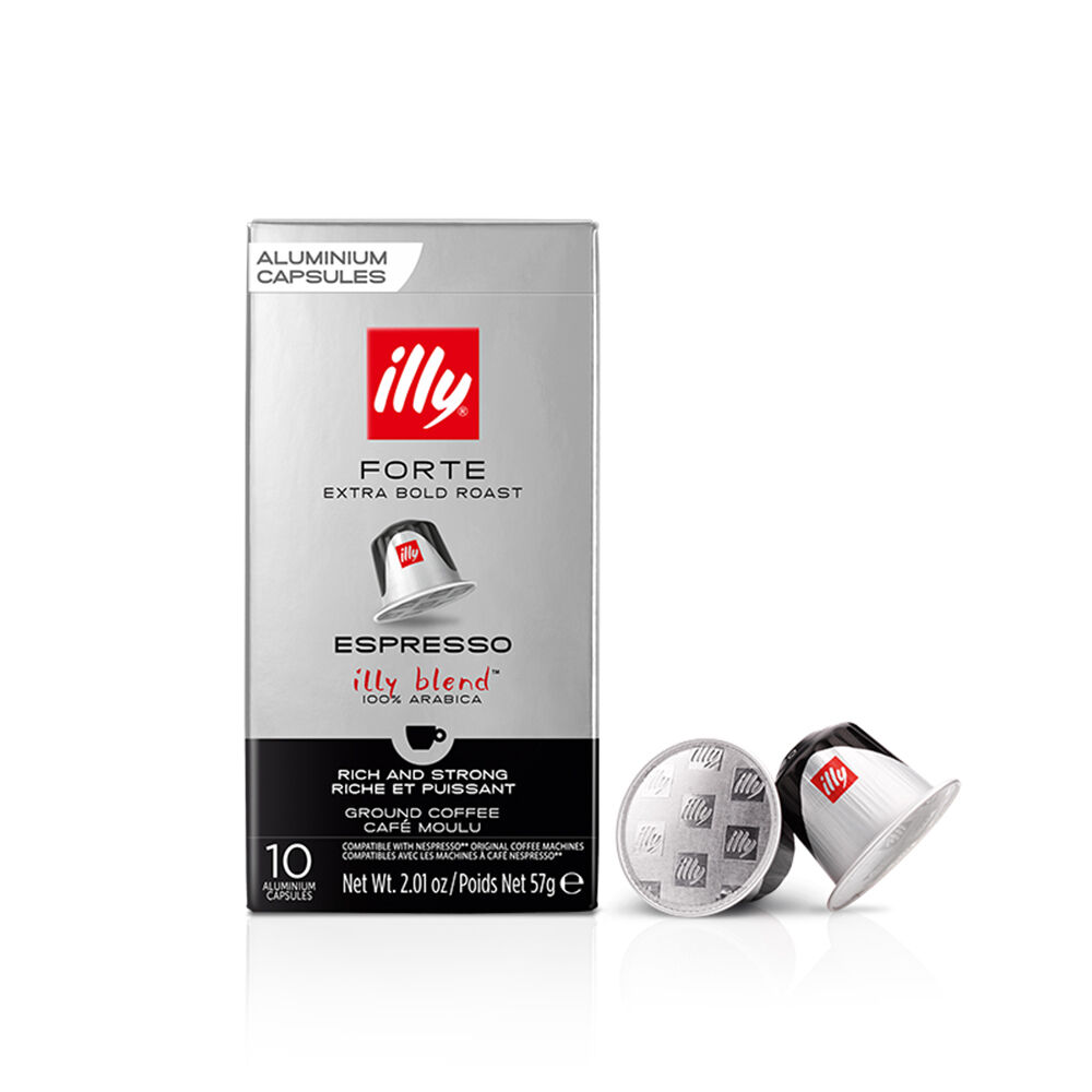 10x 10pc illy Nespresso Compatible Espresso Capsules Forte Extra Bold Roast
