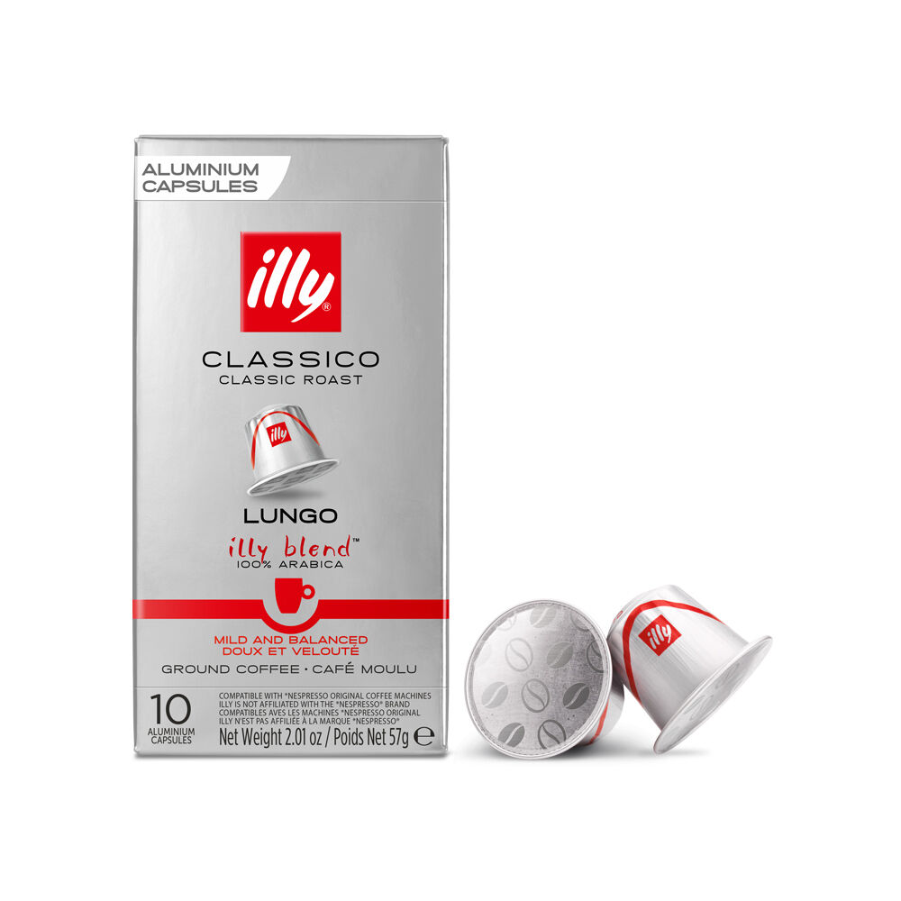 10x 10pc illy Nespresso Compatible Espresso Capsules Lungo Classic Roast