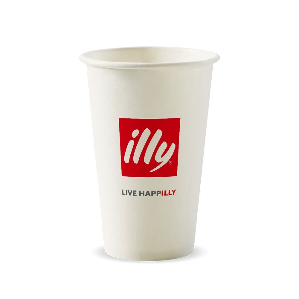 1000pc illy Branded Takeaway Coffee/Hot Drink Cups 12oz/355ml