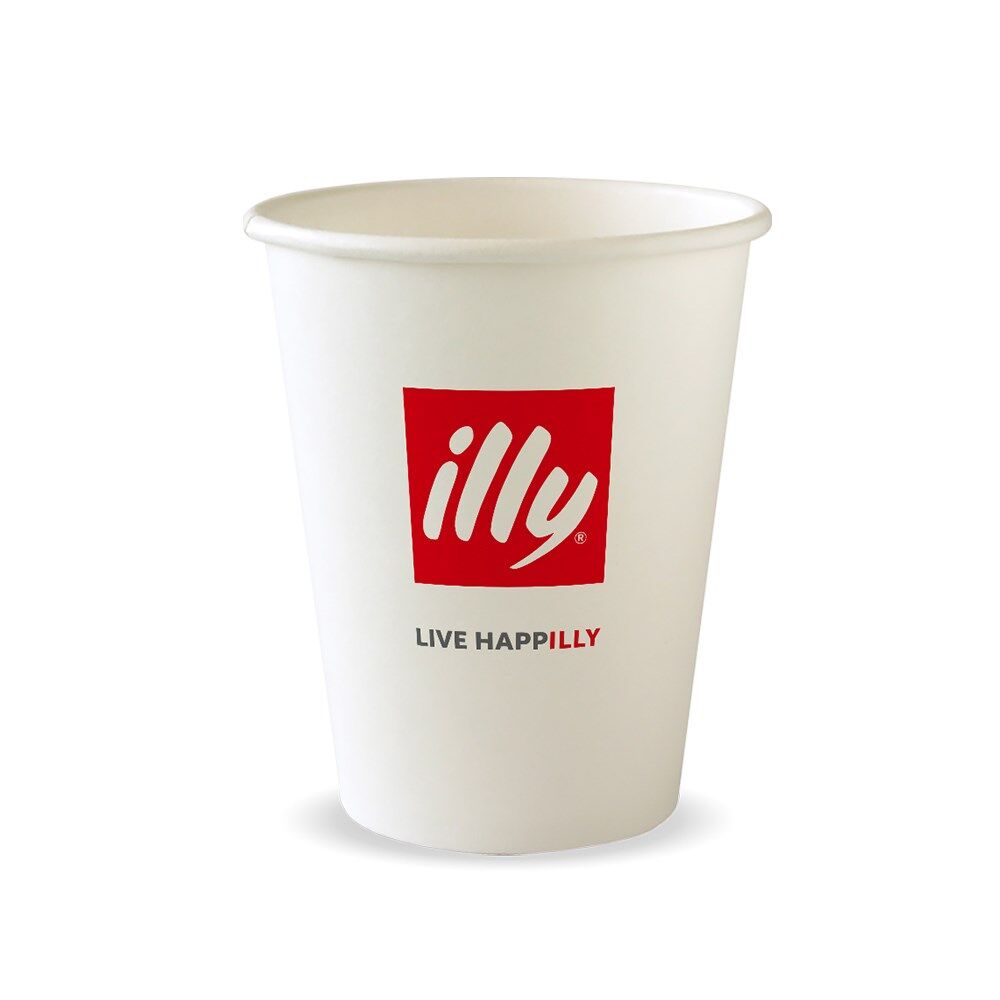 1000pc illy Branded Takeaway Coffee/Hot Drink Cups 8oz/237ml