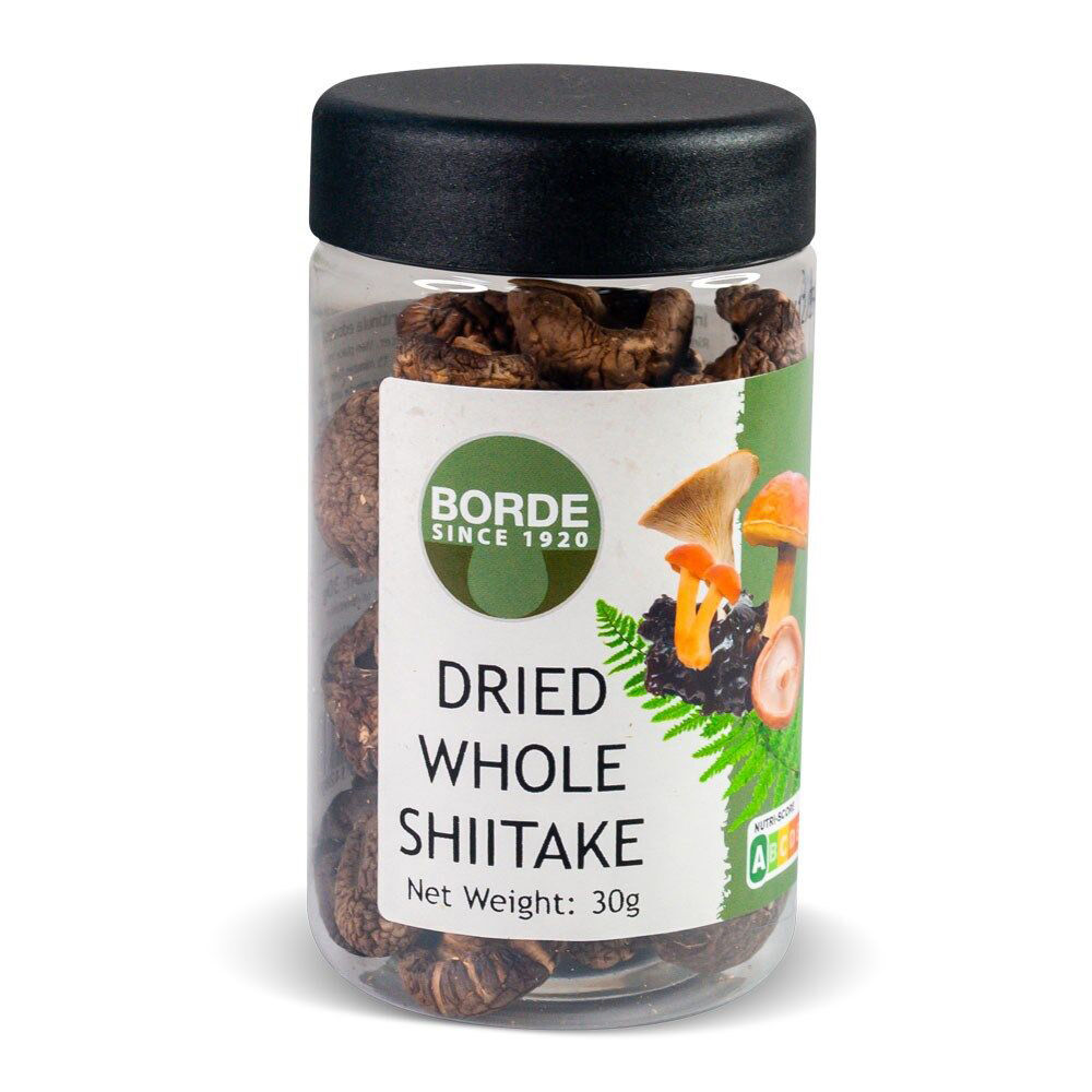 12PK Borde Dried Whole Shiitake Mushrooms for Cooking Versatile Ingredient 30g