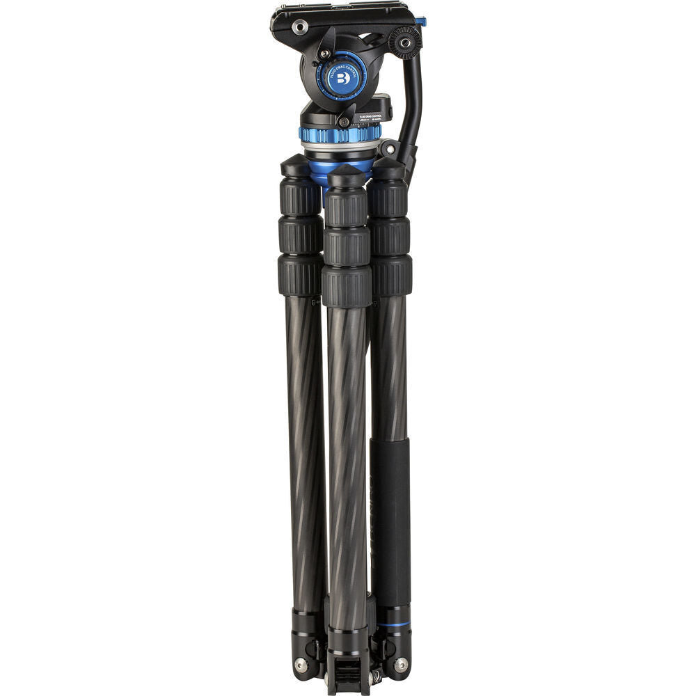Benro C3883T S6PRO Head Aero6 Travel Video Folding Tripod Kit Black