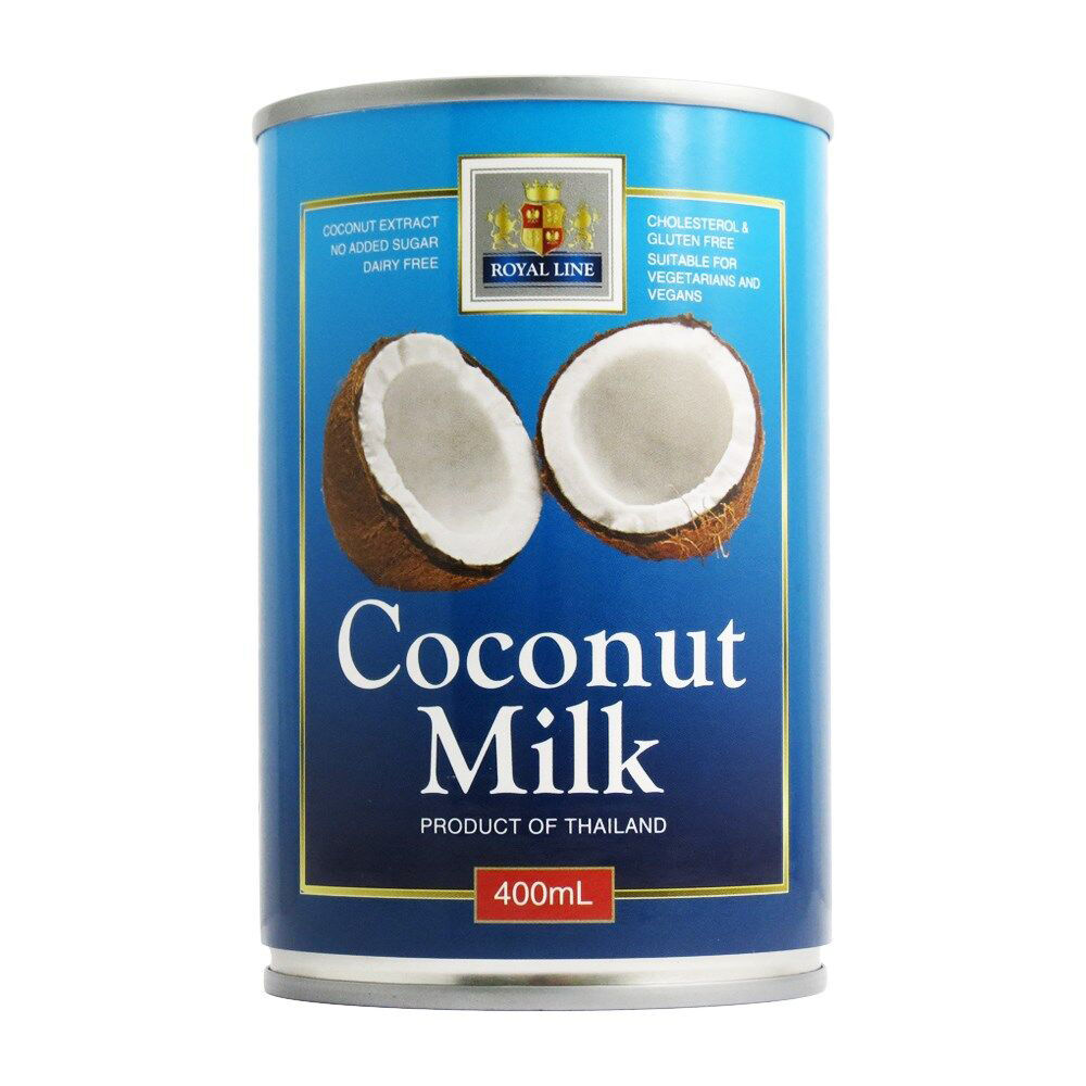 24PK Royal Line Tinned Coconut Milk No Added Sugar Dairy/Gluten Free Vegan 400ml