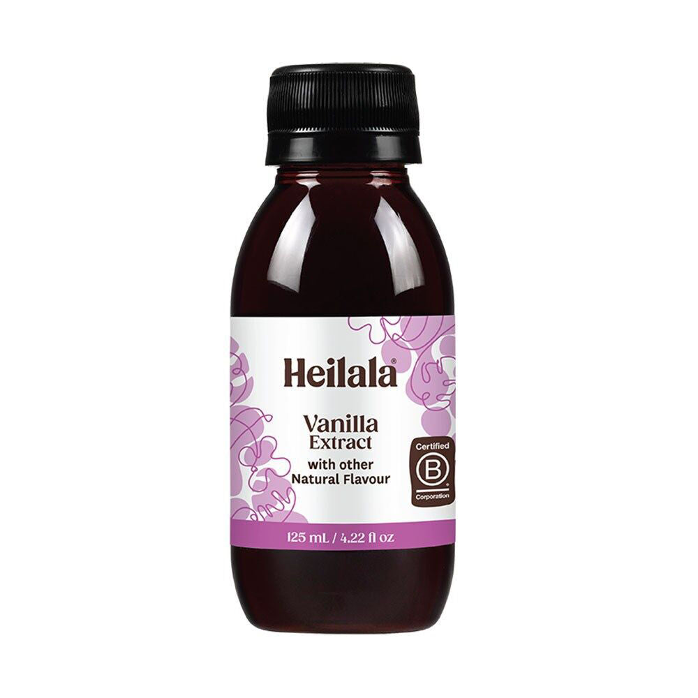 6PK Heilala Vanilla Extract with Natural Flavour Amber Glass Bottles 125ml