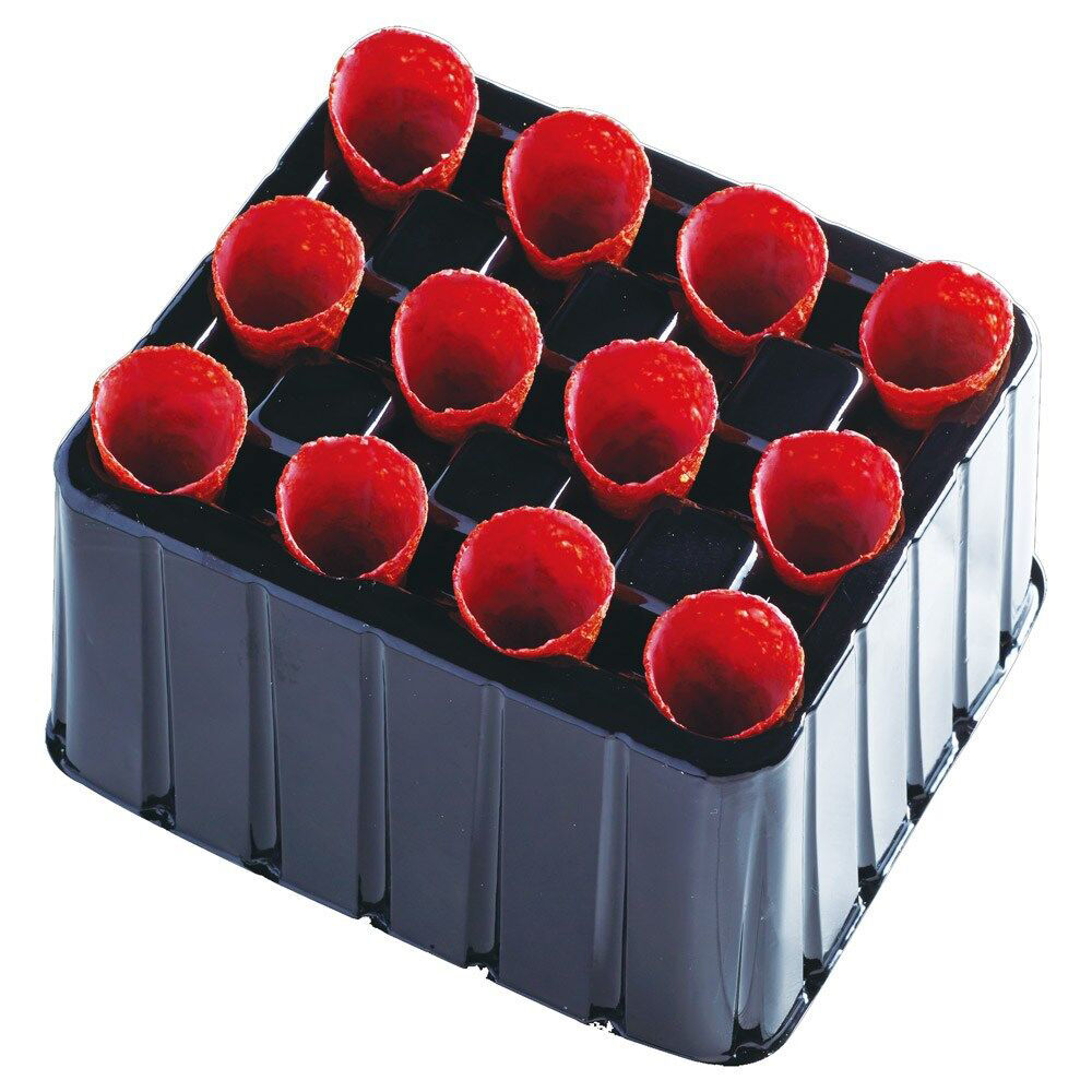 72pc La Rose Beetroot Waffle Cones Couverture Coated w/ Coloured Foil Cups 4g