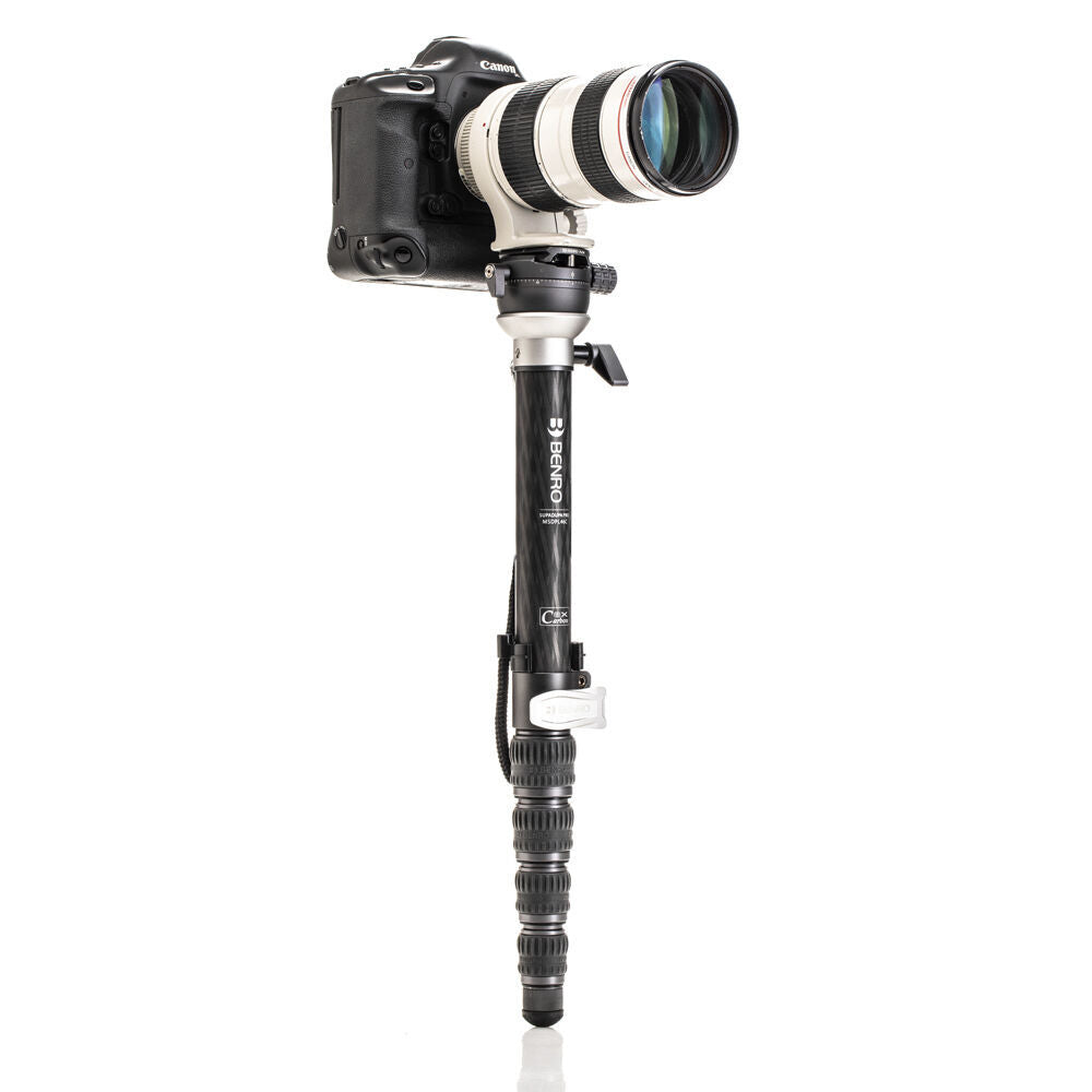 Benro MSDPL46C Supadupa Pro Carbon Fibre Monopod w/ Pivot Leg Base Black