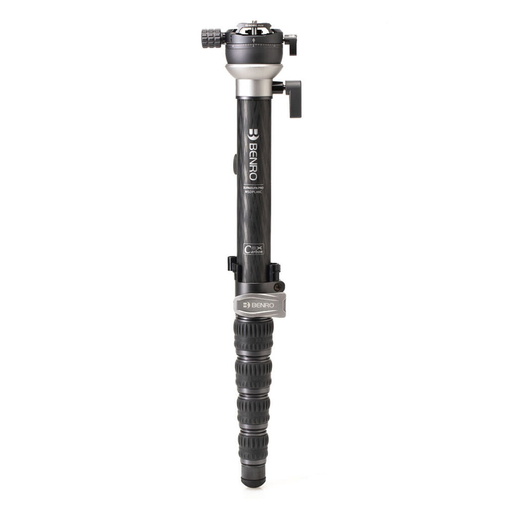 Benro MSDPL46C Supadupa Pro Carbon Fibre Monopod w/ Pivot Leg Base Black