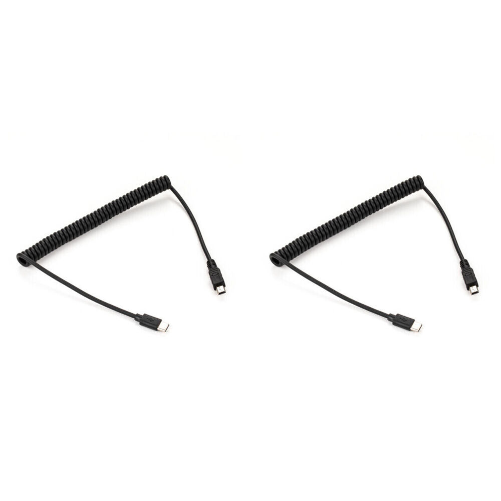 2PK Benro Polaris USB-C to Mini-USB Camera Control Cable Connector Cord Black