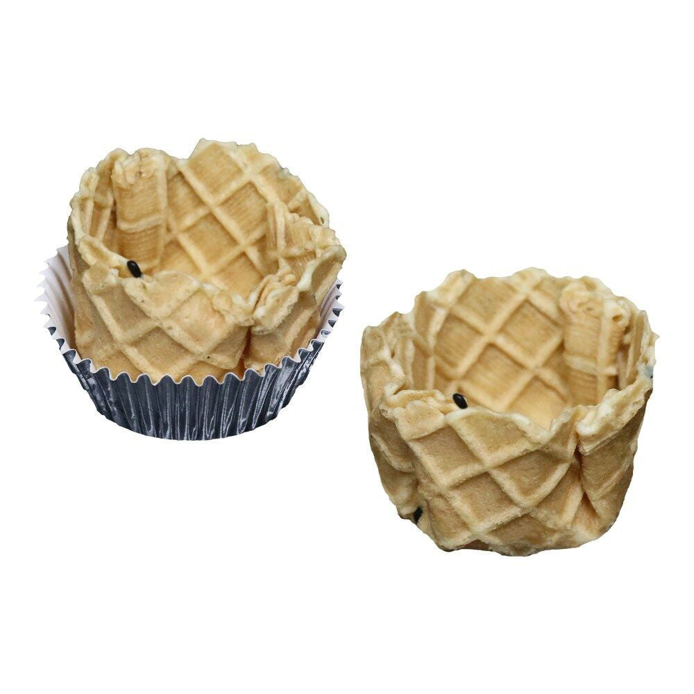 120Pc La Rose Vegan Baskets Cocoa Butter Coated Mini Wafer Cups Baking 25x40mm