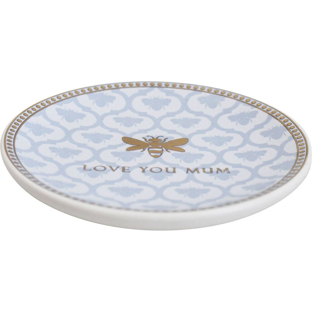 6PK LVD Bee Dish Ceramic Home/Office Decor Round 10cm Mum