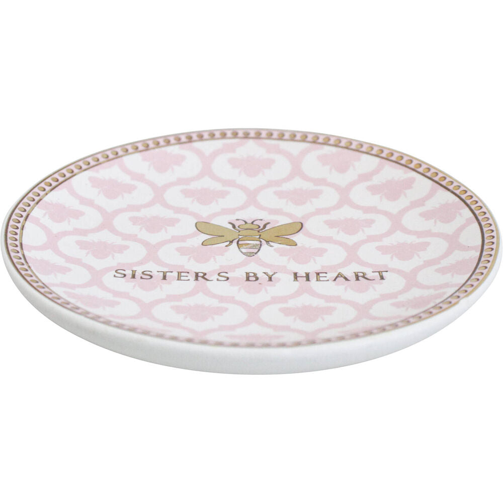 3PK LVD Bee Dish Ceramic Home/Office Decor Round 10cm Sister