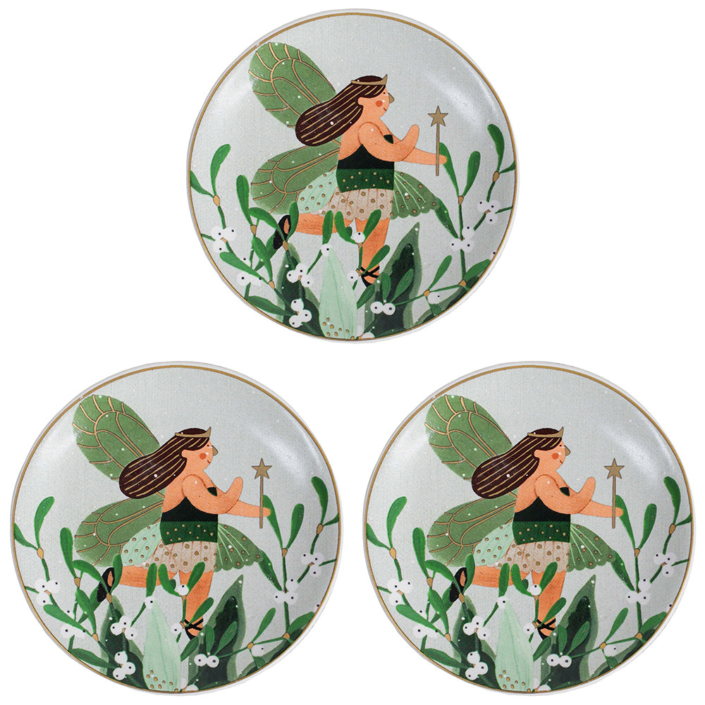 3PK LVD Ceramic Dish Ornament Fairy Decorative Home Decor