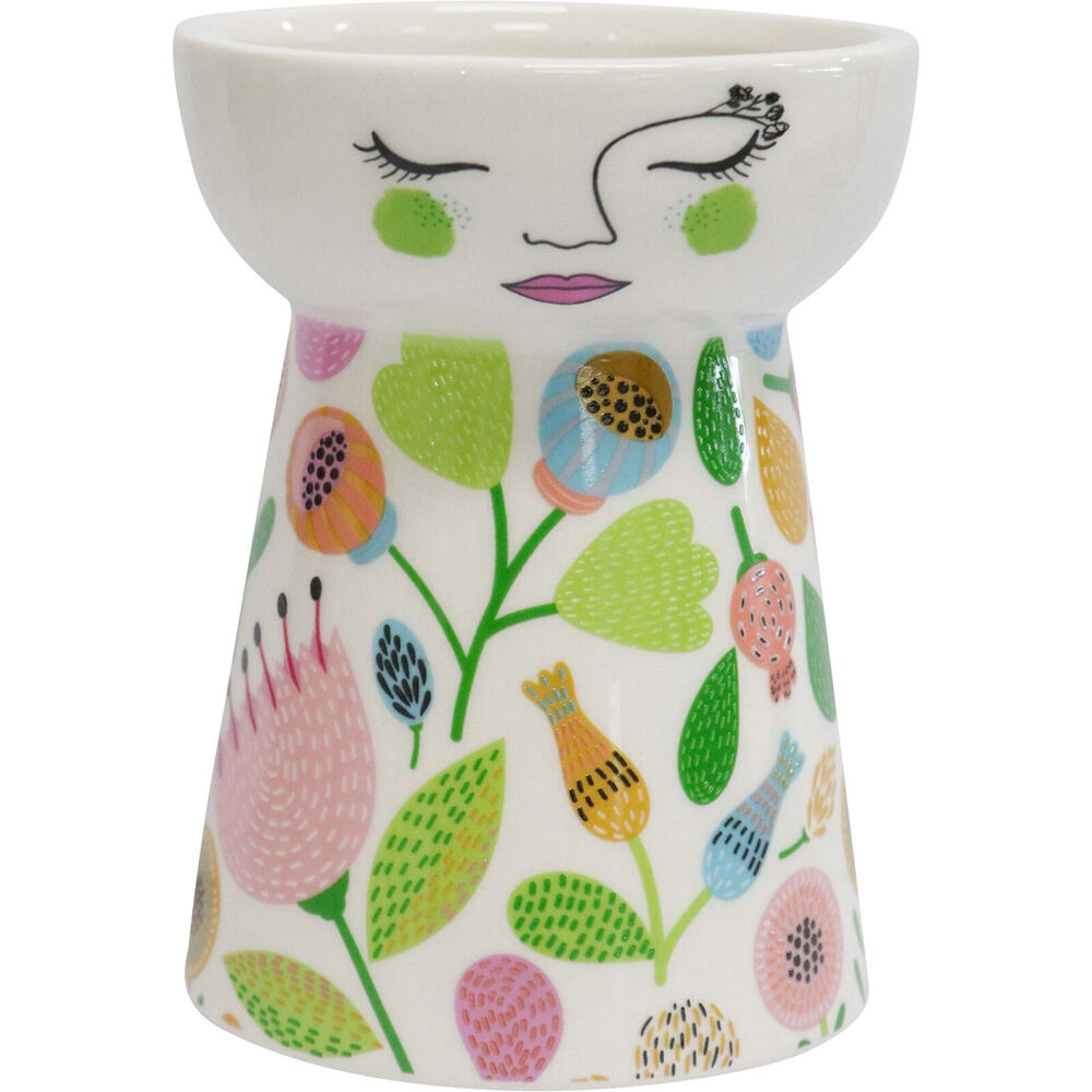 2PK LVD Ceramic Petite Doll Vase Home Decor 11.5cm Summertime